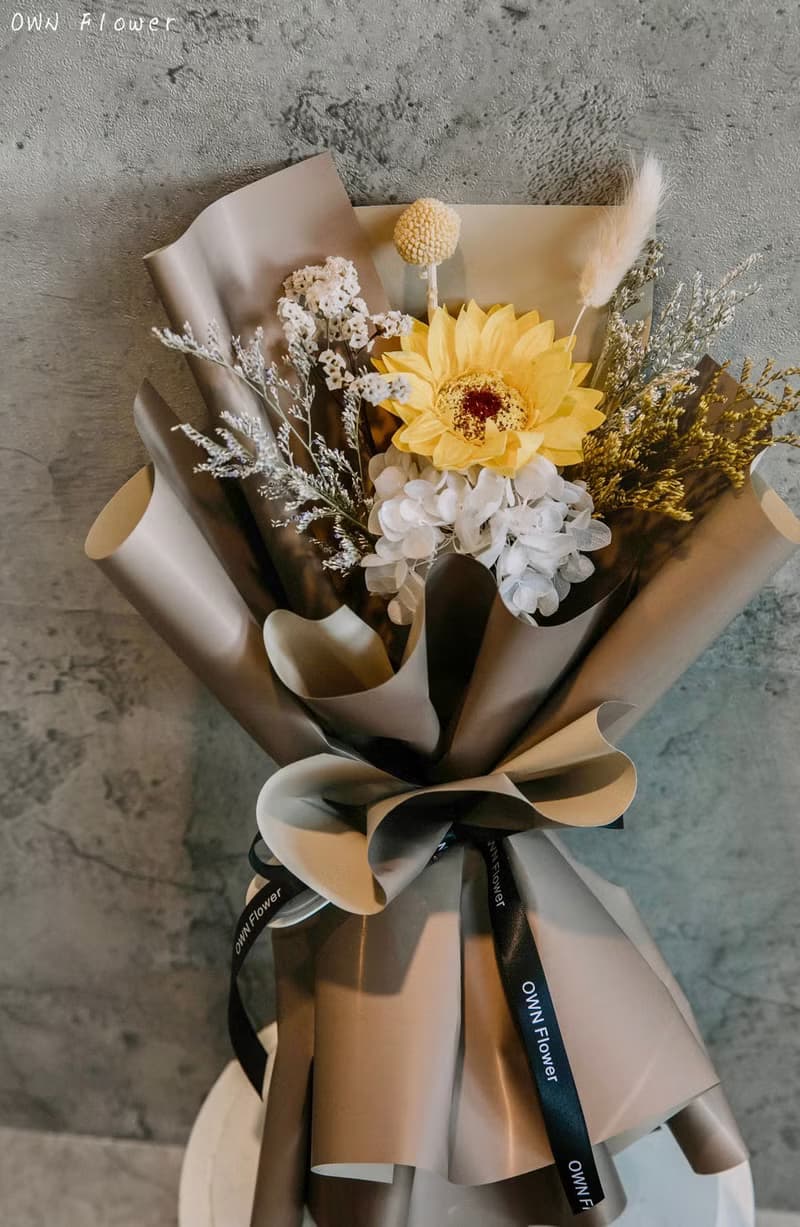 向日葵花束/乾燥花束/香皂花束/太陽花花束/畢業花束/畢業季花束