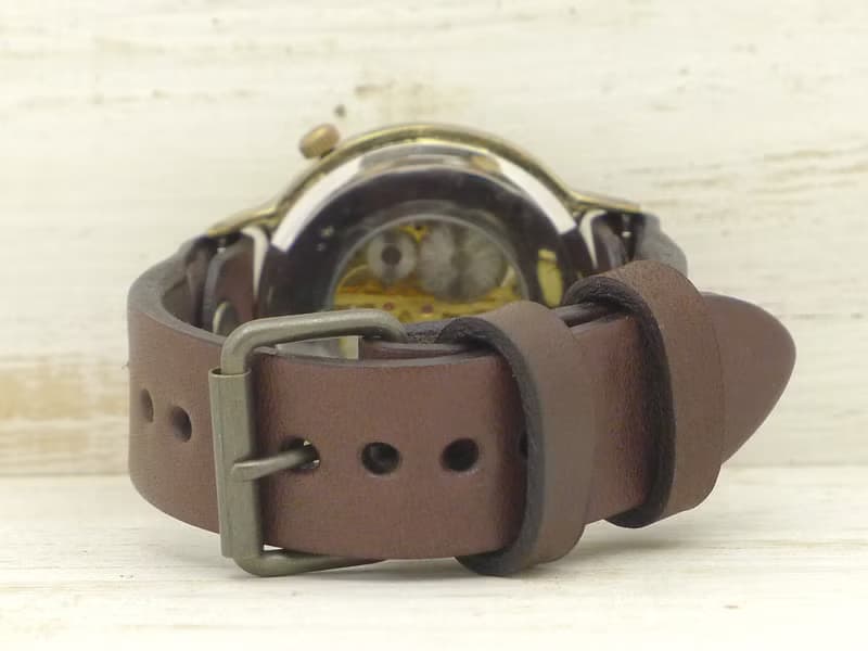 BHW082 手巻きBrass42mm Brass 真鍮 Handwinding 手作り腕時計 BHW082