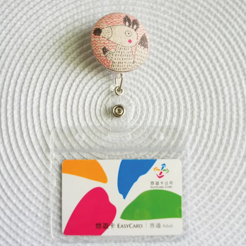 Lovely【日本布】狐狸伸縮扣環 +卡套、悠遊卡、證件套