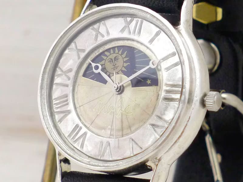 J.S.-S&M  ローマ数字 Silver925 Sun&Moon  手作り腕時計 (JUM31SV-S&M ローマ)
