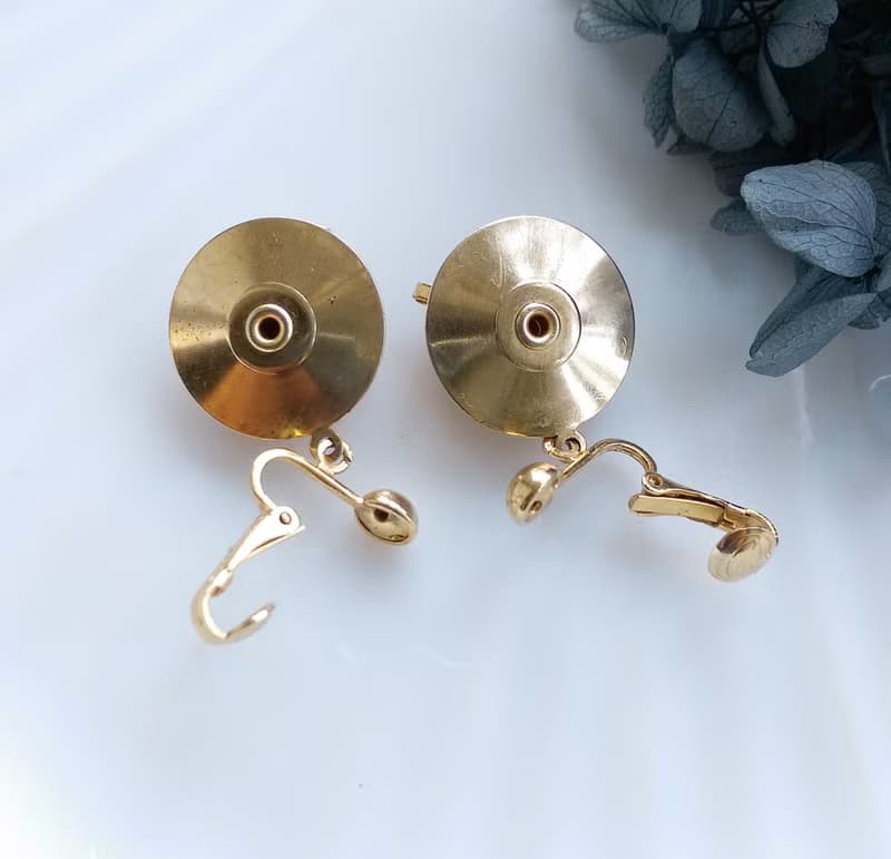 Vintage Jewelry 西洋古董飾品 SARAH COV 旋轉咖啡杯 夾式耳環