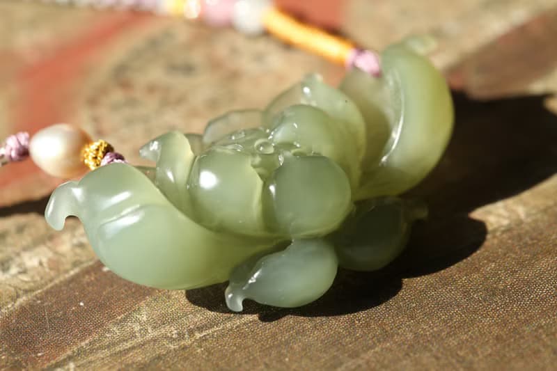 【蓮花】和田玉項鏈/出淤泥而不染 濯清漣而不妖/吊墜/首飾/禮物