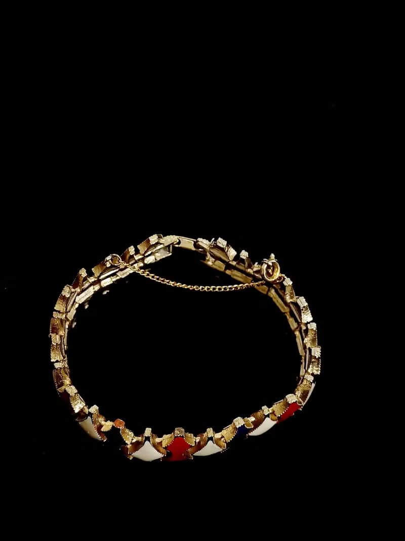 vintage jewelry    古董凡爾賽三色琺瑯手鍊