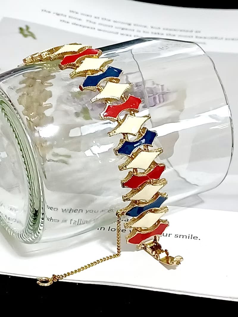 vintage jewelry    古董凡爾賽三色琺瑯手鍊