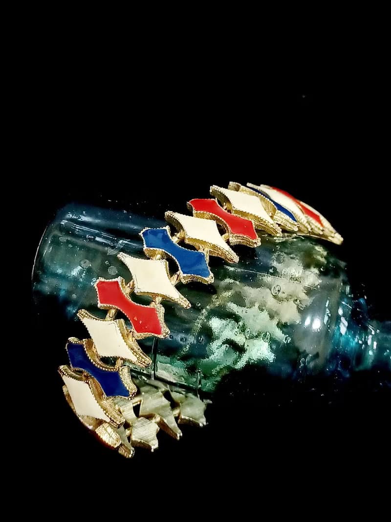 vintage jewelry    古董凡爾賽三色琺瑯手鍊