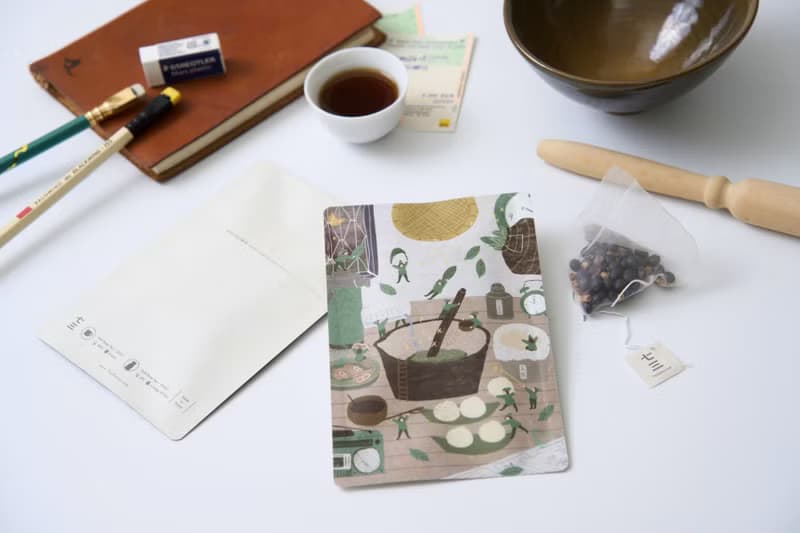 七三茶堂 茶文創丨茶包明信片－喝茶景致款(五款)