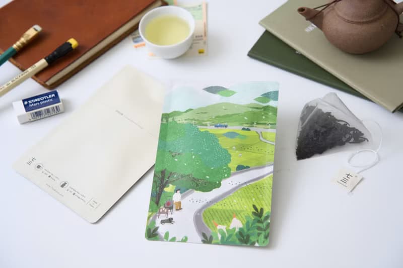 七三茶堂 茶文創丨茶包明信片－喝茶景致款(五款)