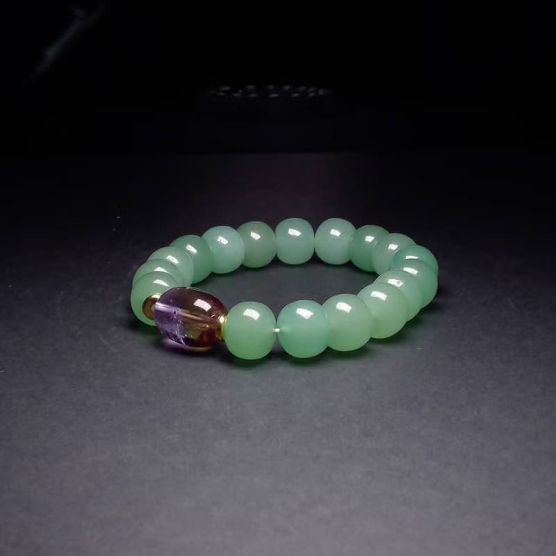 紫黃晶搭配東陵玉 男手鍊 男手環 手鏈 QBR-00051