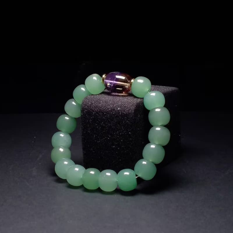 紫黃晶搭配東陵玉 男手鍊 男手環 手鏈 QBR-00051