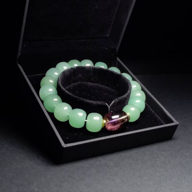 紫黃晶搭配東陵玉 男手鍊 男手環 手鏈 QBR-00051