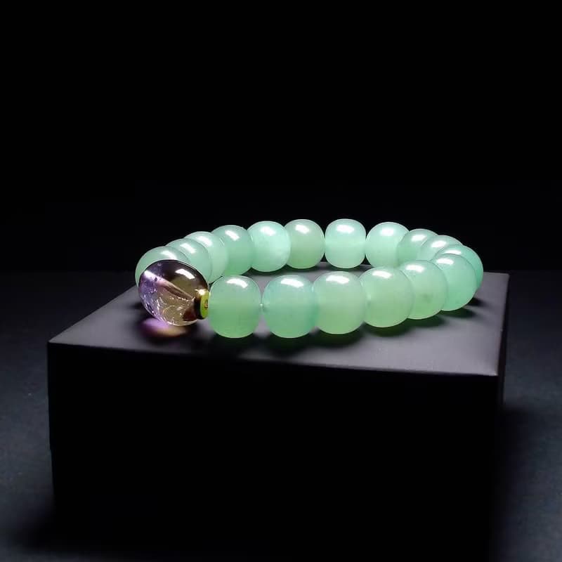 紫黃晶搭配東陵玉 男手鍊 男手環 手鏈 QBR-00051