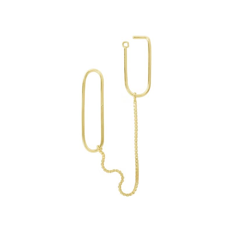 【無耳洞最佳禮物】金屬流線耳骨夾/耳窩夾/耳夾耳環