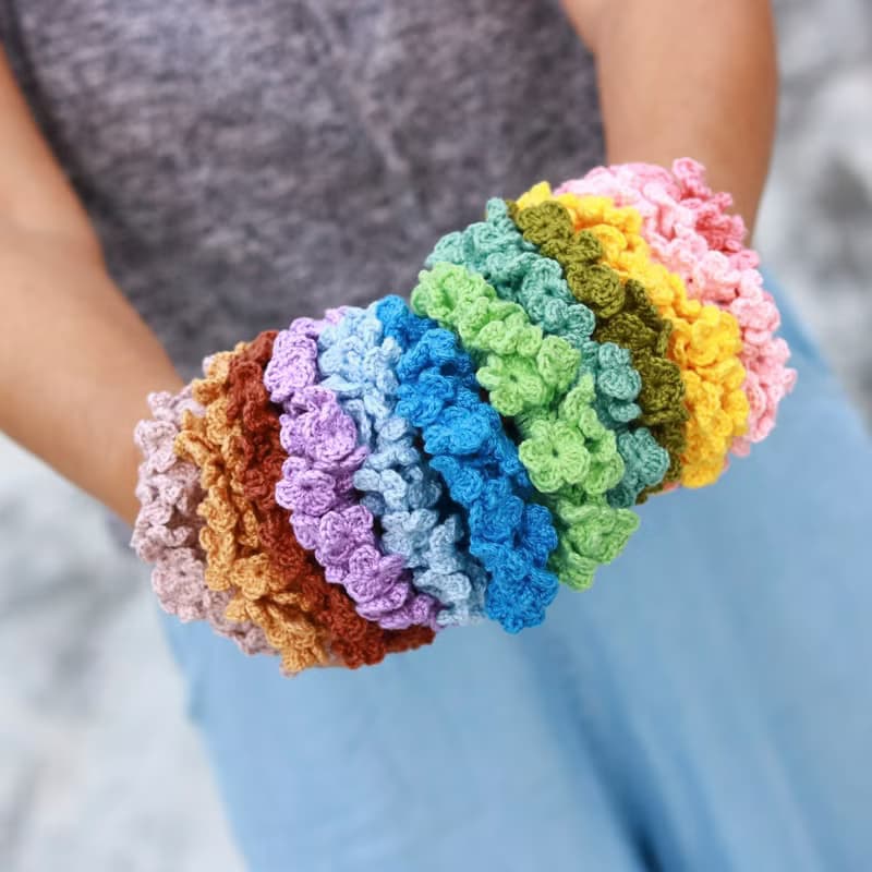 手織小小花束橡皮圈