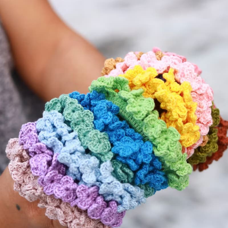 手織小小花束橡皮圈