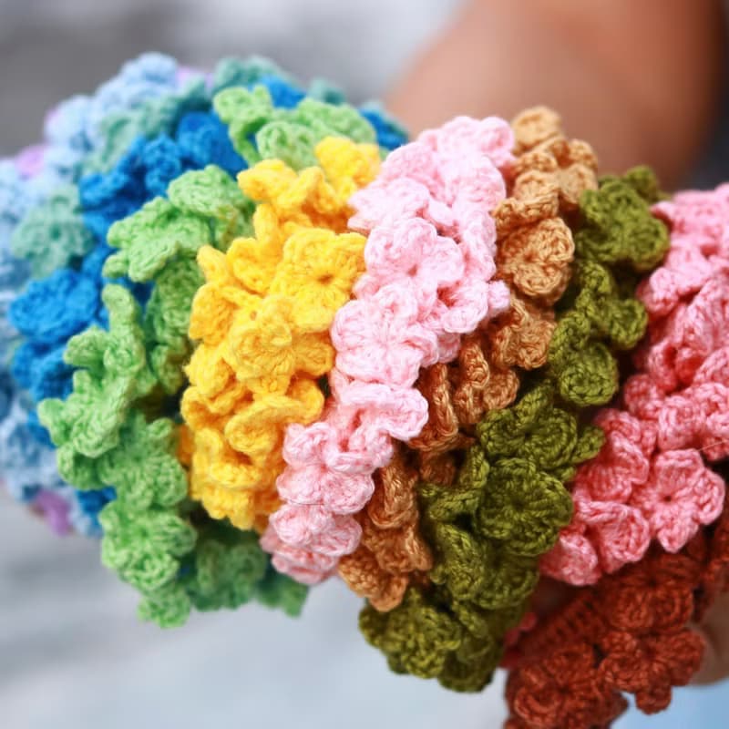 手織小小花束橡皮圈