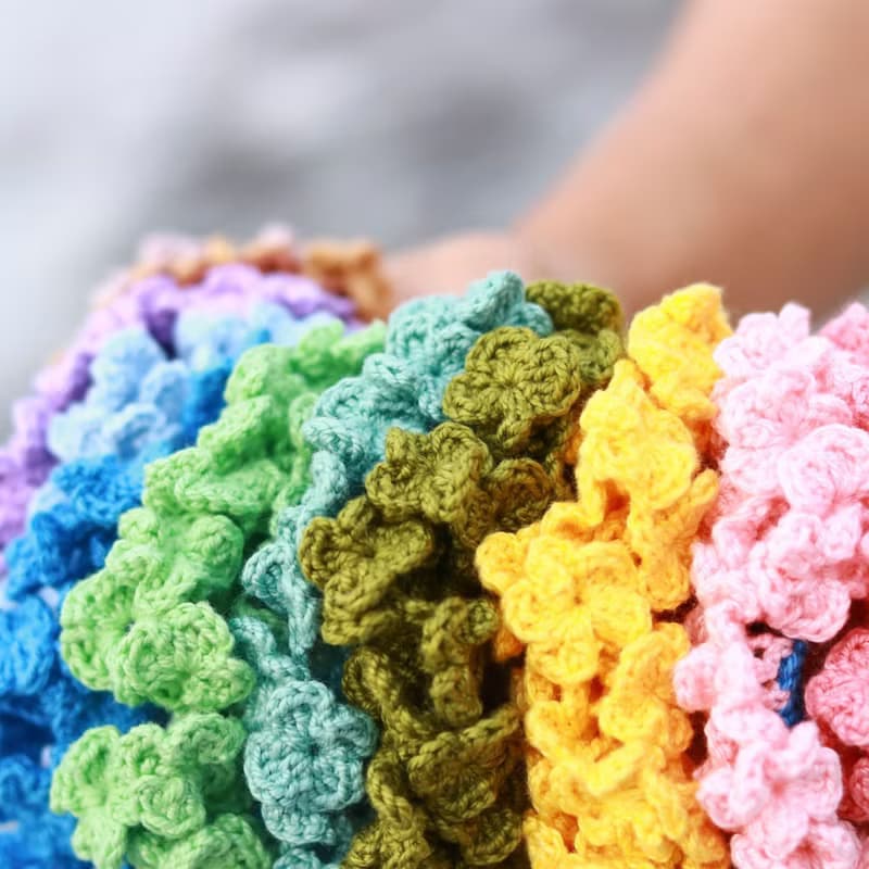 手織小小花束橡皮圈