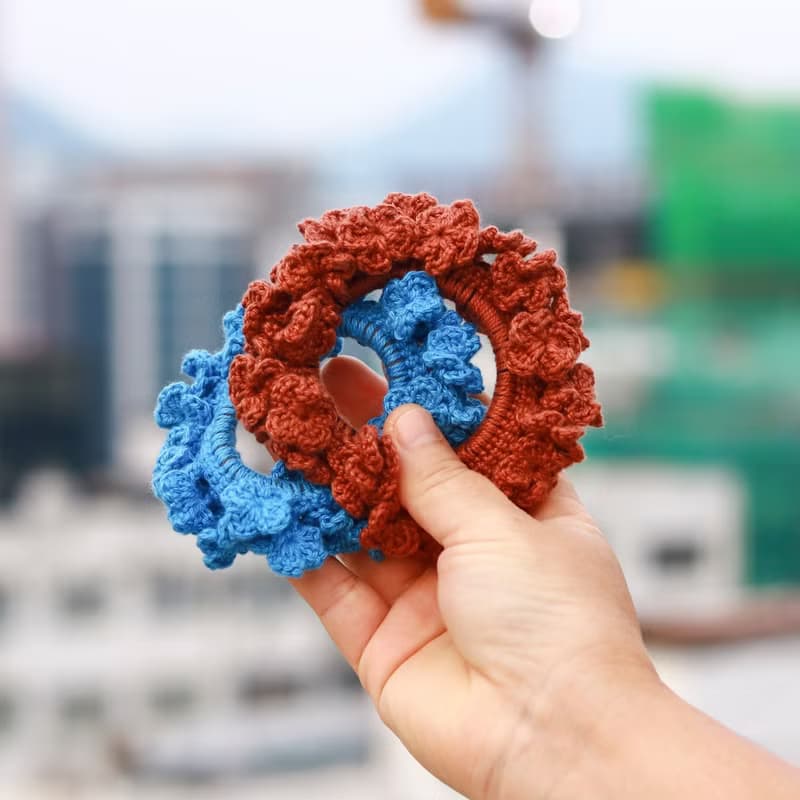 手織小小花束橡皮圈