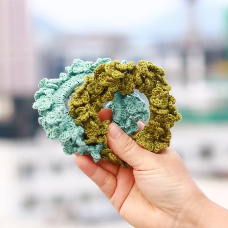 手織小小花束橡皮圈