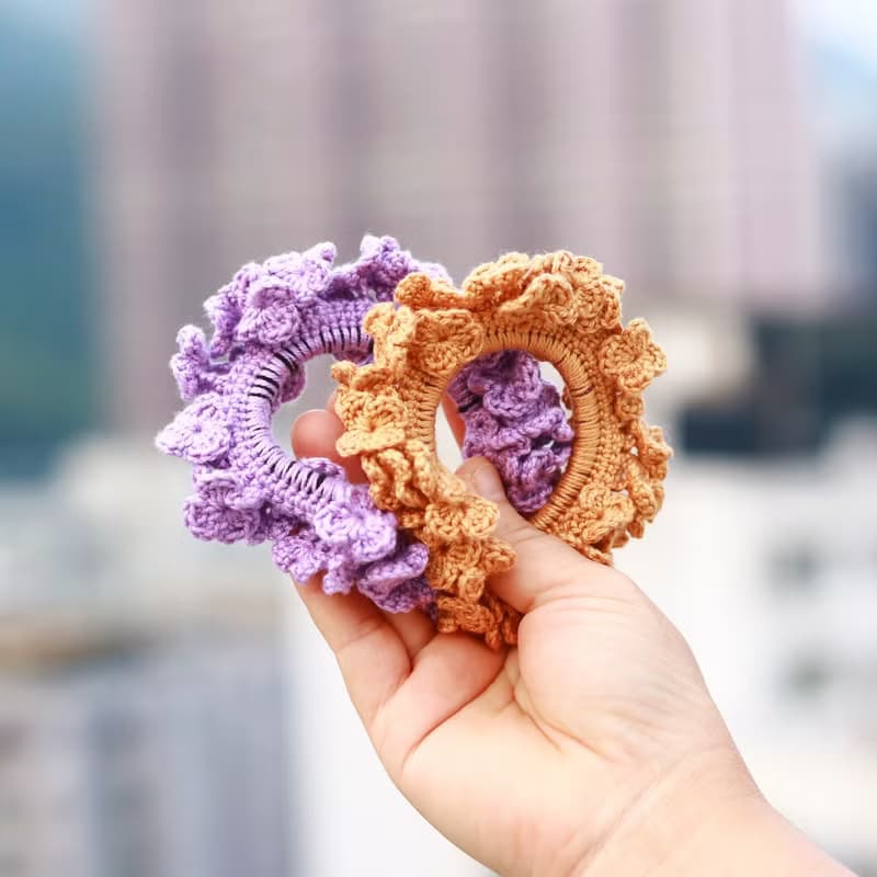 手織小小花束橡皮圈