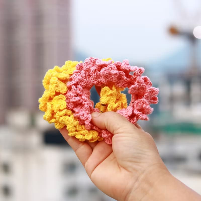 手織小小花束橡皮圈
