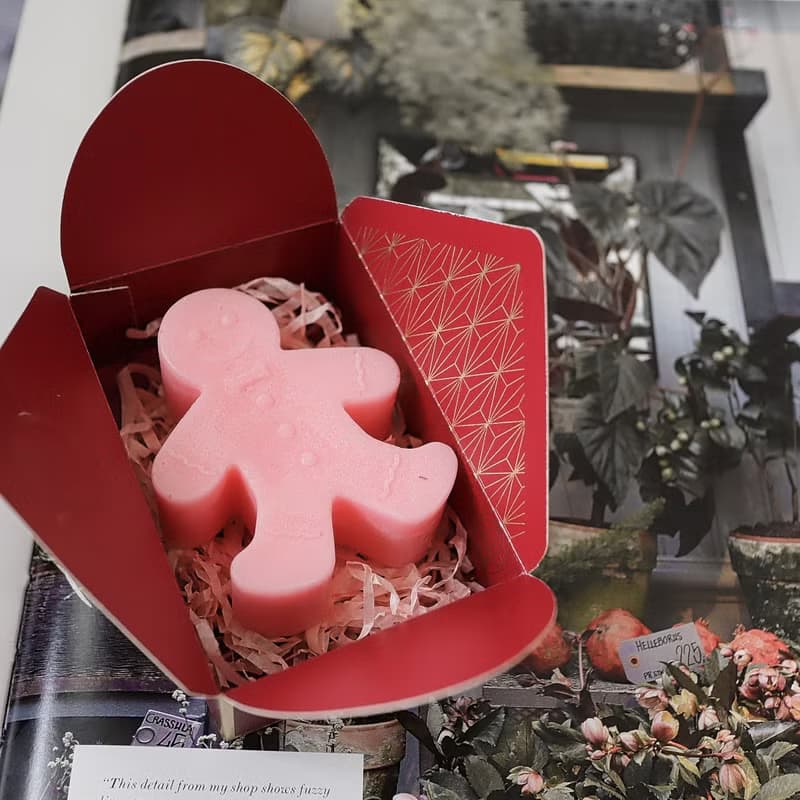 聖誕禮物  手工皂(粉)  薑餅人  玫瑰香氛 交換禮物  禮贈品
