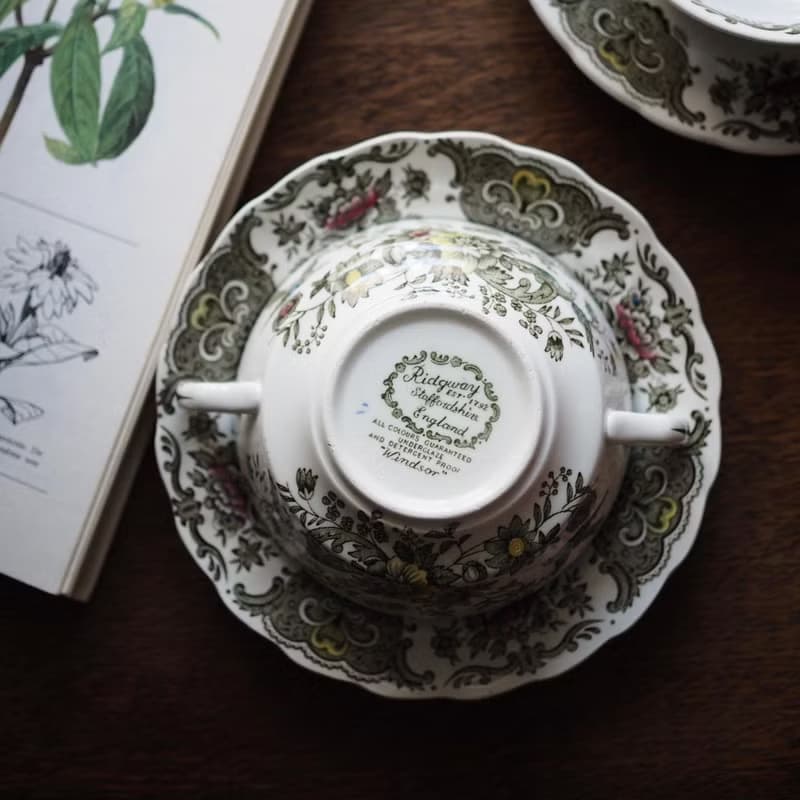 英國古董 Ridgway Staffordshir 大湯碗碟