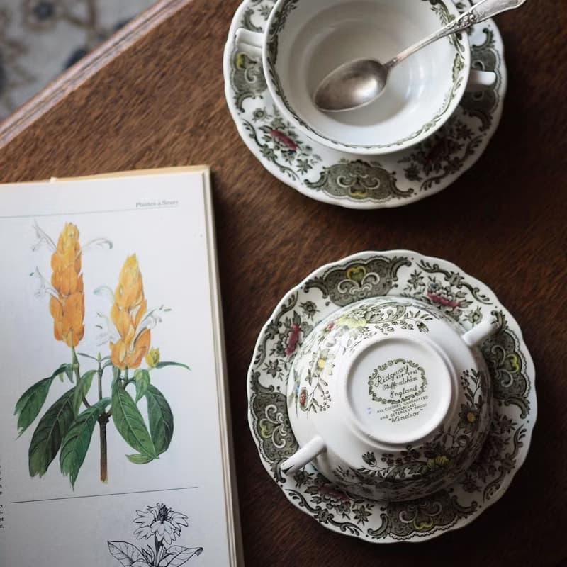 英國古董 Ridgway Staffordshir 大湯碗碟