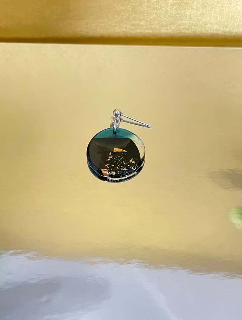 金礦 琉璃耳環 單邊1只 窗花復古耳環 手作飾品 醫療鋼