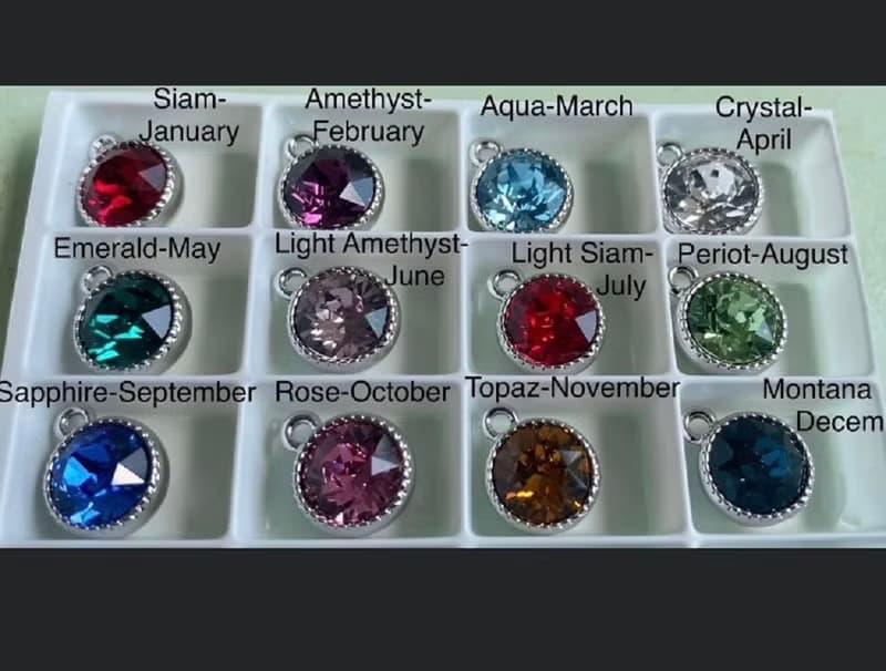 一月 生日石 施華洛世奇水晶手鍊 橄欖木珠 幸運石 8250898-1