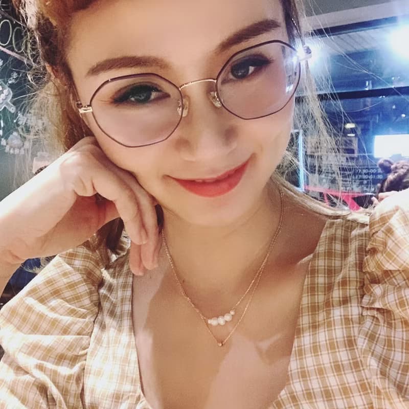 設計一字造型天然珍珠雙層鎖骨鏈短項鍊