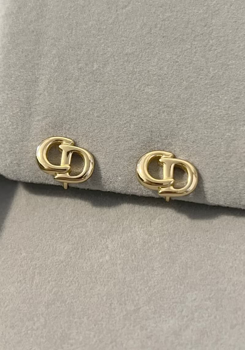Dior CD極美品氣質典雅耳夾耳扣耳環 日本中古Vintage