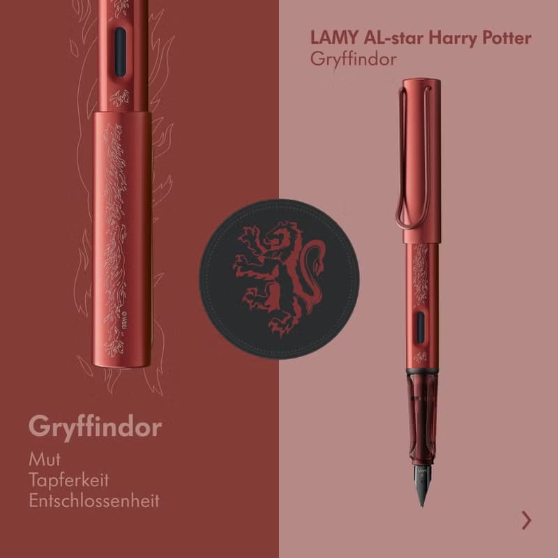 【雷雕刻字】LAMY 鋼筆 限量/AL star-Harry Potter葛萊芬多 紅色