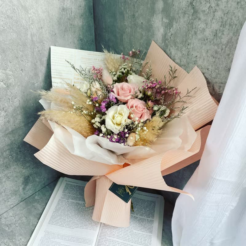 【永生花束】浪漫派永生玫瑰花束(大)|節日送禮|求婚|週年紀念