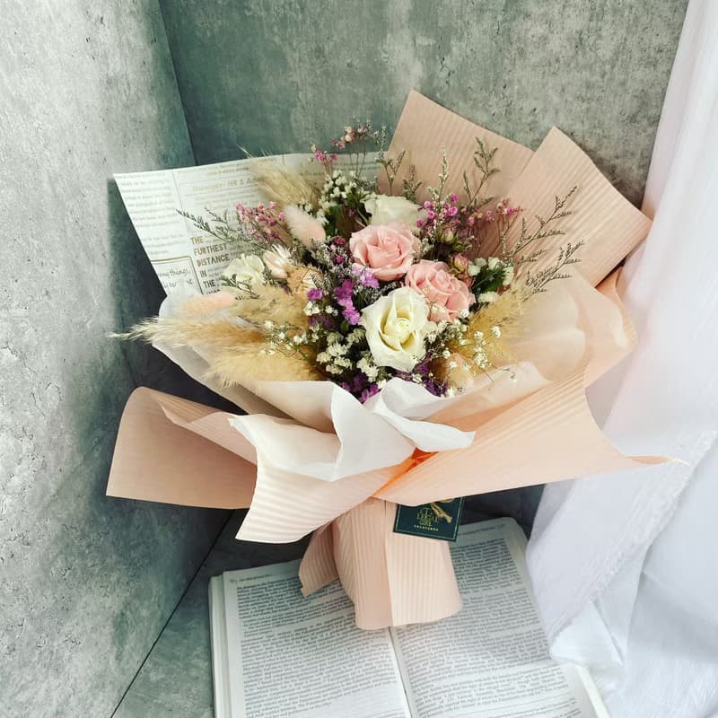 【永生花束】浪漫派永生玫瑰花束(大)|節日送禮|求婚|週年紀念