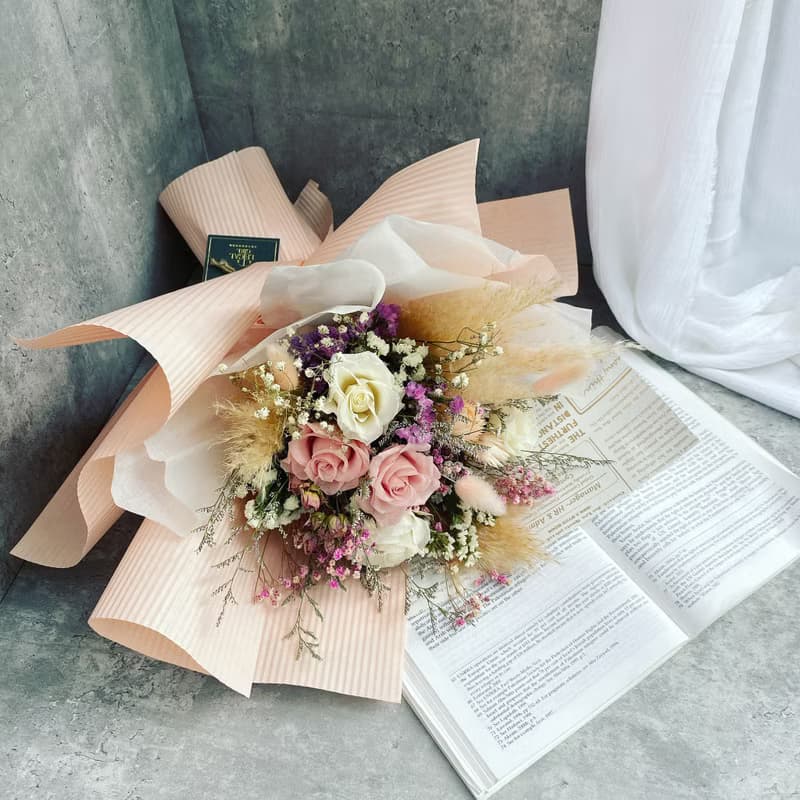 【永生花束】浪漫派永生玫瑰花束(大)|節日送禮|求婚|週年紀念