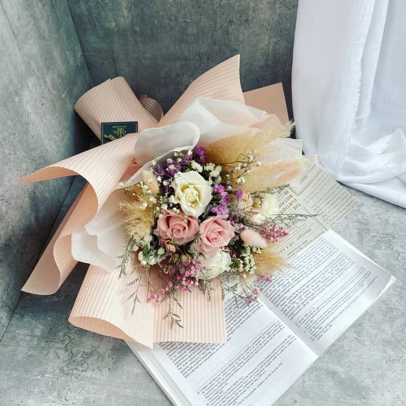 【永生花束】浪漫派永生玫瑰花束(大)|節日送禮|求婚|週年紀念