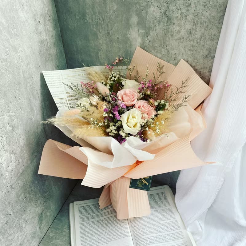 【永生花束】浪漫派永生玫瑰花束(大)|節日送禮|求婚|週年紀念