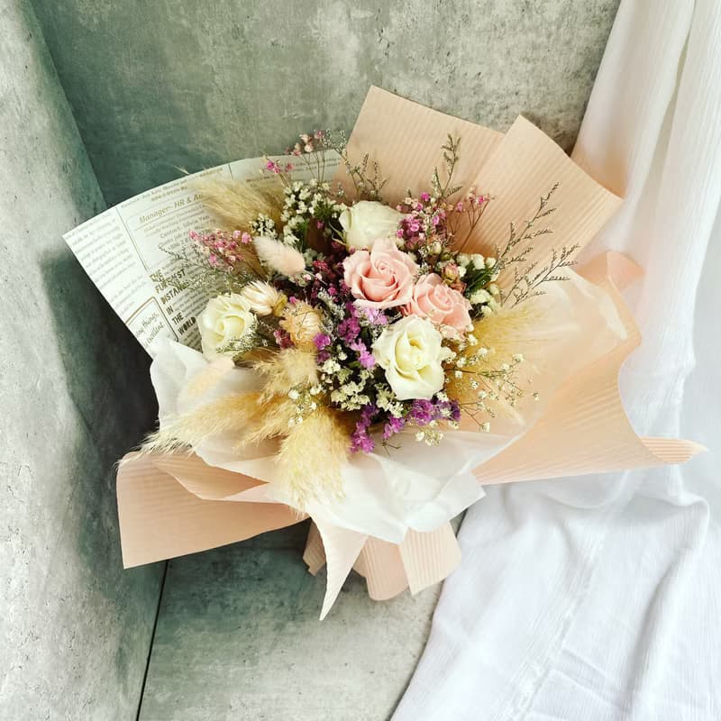 【永生花束】浪漫派永生玫瑰花束(大)|節日送禮|求婚|週年紀念