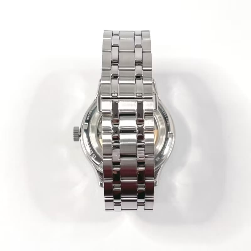 【日本直送 中古美品】セイコー SEIKO 腕時計 4R39-00W0 プレザージュ ジャパニーズガーデン ステンレススチール シルバー 自動巻き メンズ