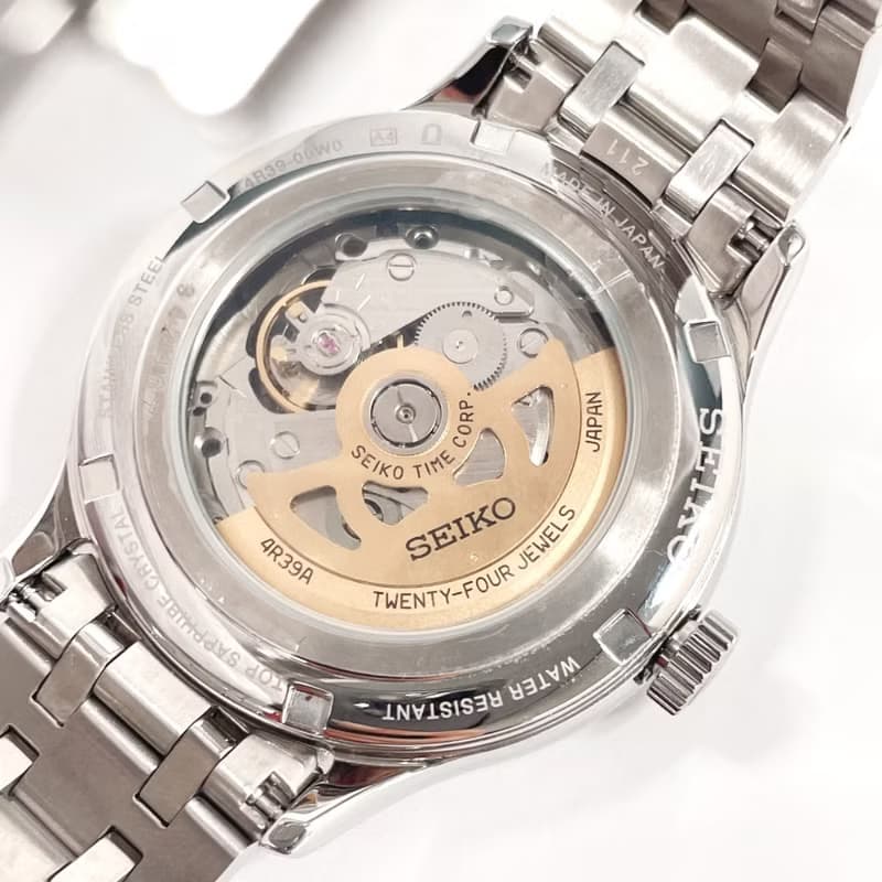 【日本直送 中古美品】セイコー SEIKO 腕時計 4R39-00W0 プレザージュ ジャパニーズガーデン ステンレススチール シルバー 自動巻き メンズ