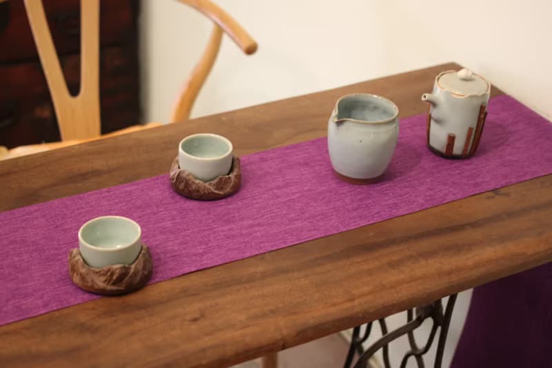 【母親節禮物】單色 防水布茶席 茶桌布 20*300cm