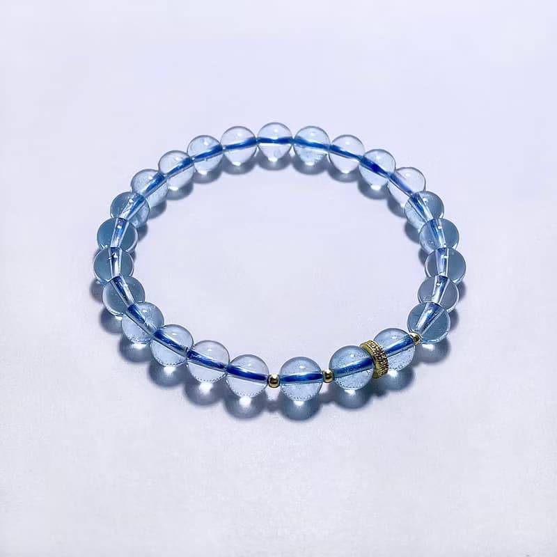 天然礦石 淨水體 頂級 藍托帕石 手鍊