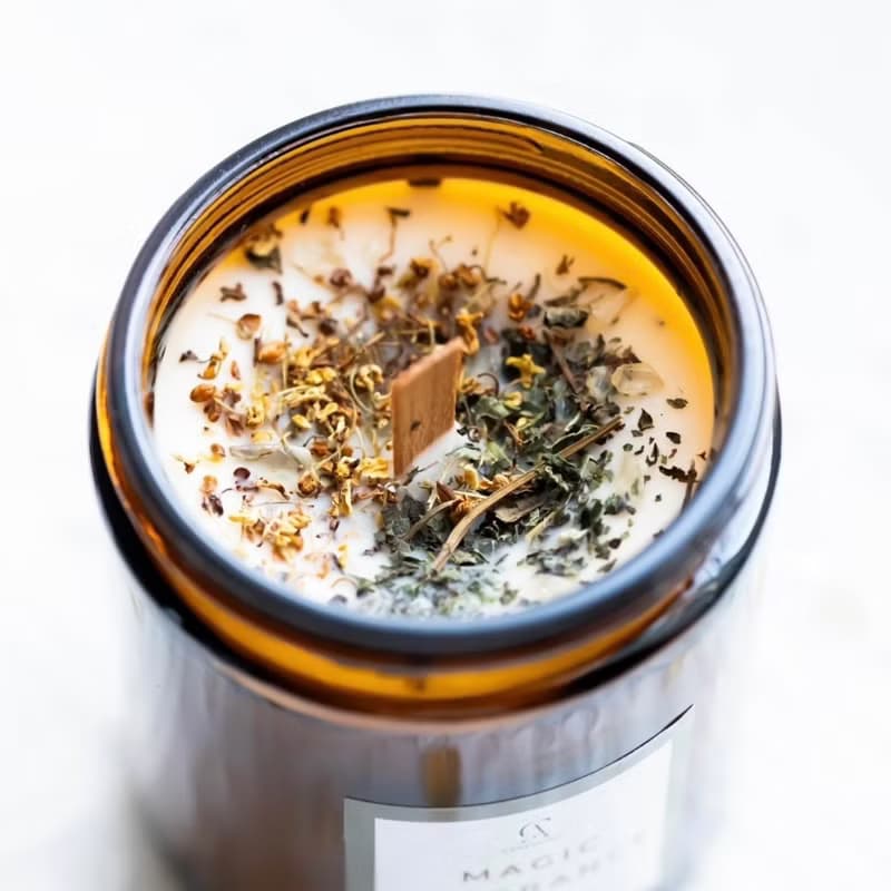 天然大豆蠟燭 金錢招財香氛魔法蠟燭 融蠟燈蠟燭 200g 單顆蠟燭