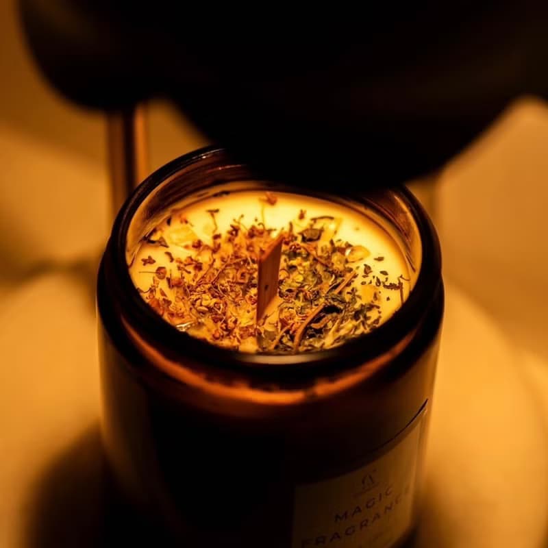 天然大豆蠟燭 金錢招財香氛魔法蠟燭 融蠟燈蠟燭 200g 單顆蠟燭