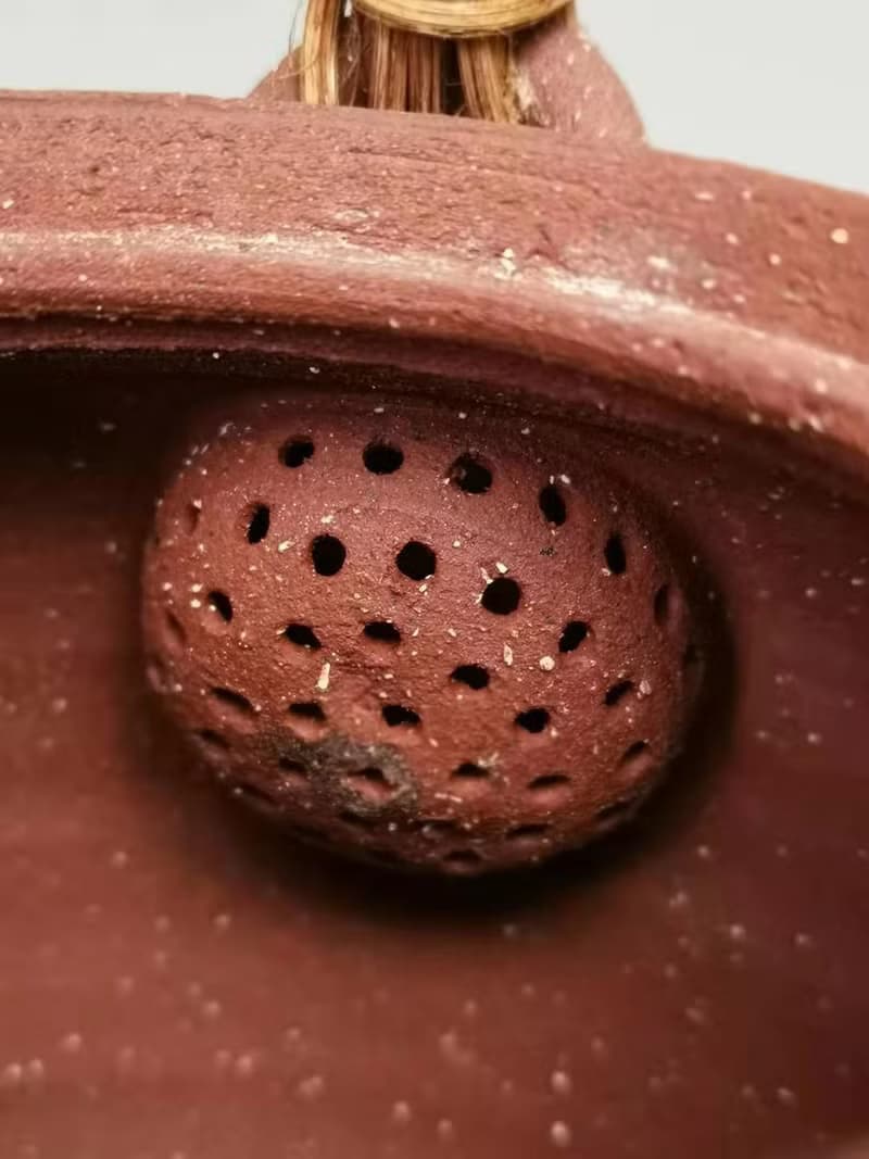 四象茶具.壺—手工朱泥燒水壺/藤編提梁
