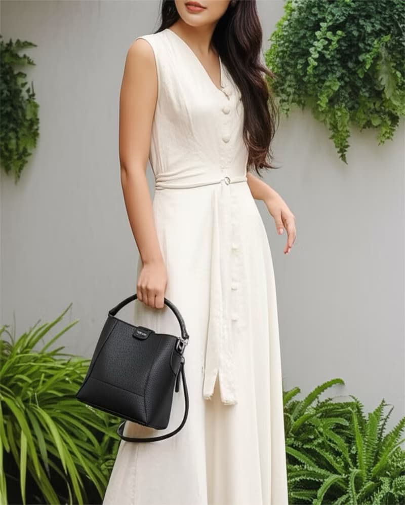 Tosca |  Zipper Bucket Bag - 斜孭包 手袋 手提 水桶 拉鏈