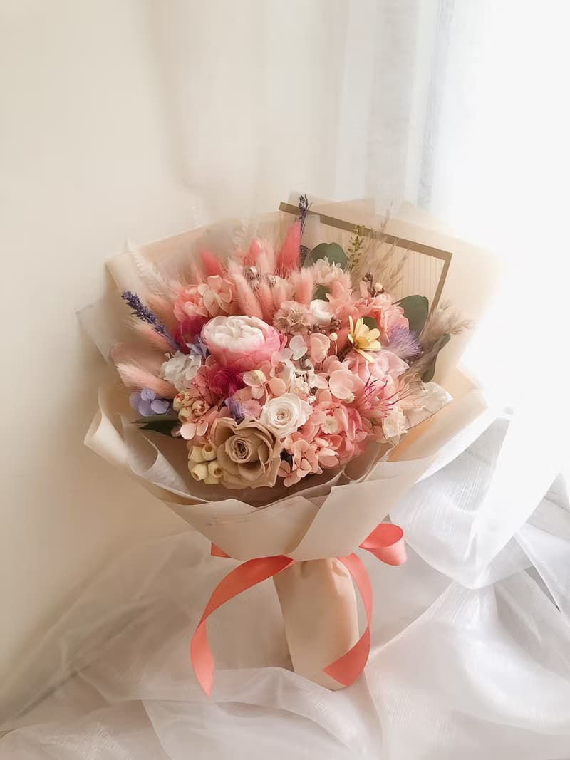 永生花 永生玫瑰 乾燥花 花束 開幕 畢業禮物 求婚花束 情人禮物
