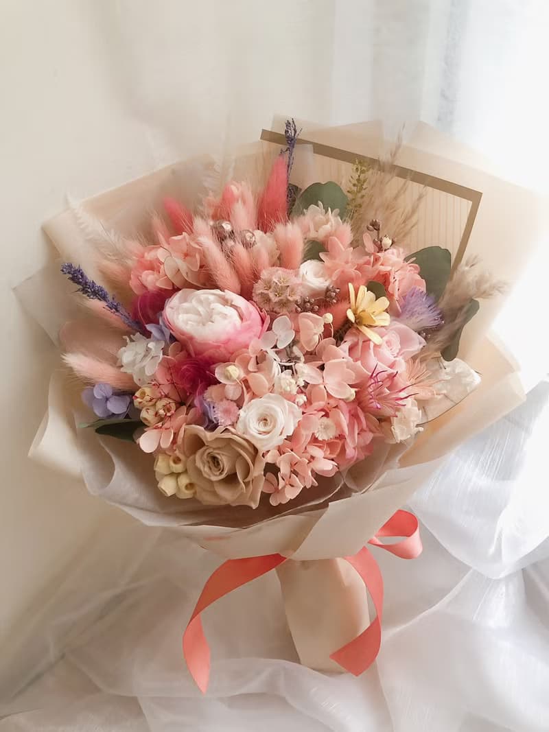 永生花 永生玫瑰 乾燥花 花束 開幕 畢業禮物 求婚花束 情人禮物