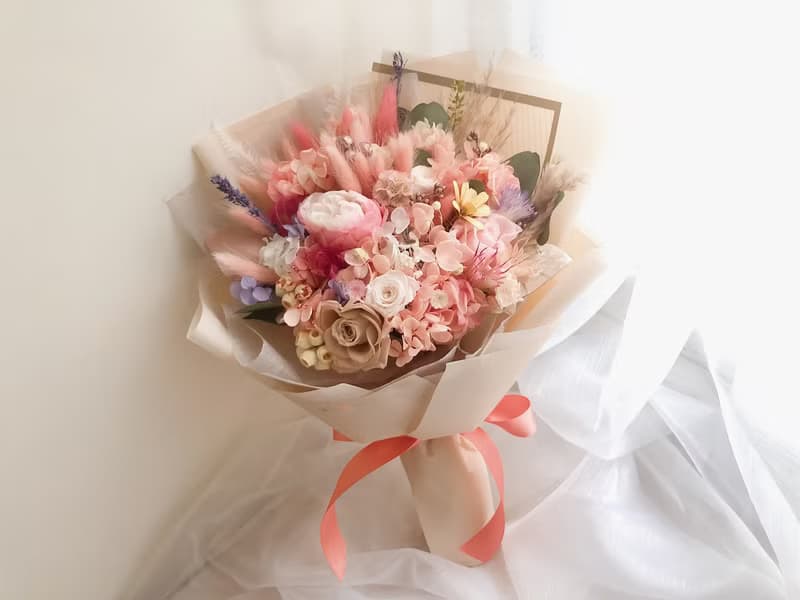 永生花 永生玫瑰 乾燥花 花束 開幕 畢業禮物 求婚花束 情人禮物