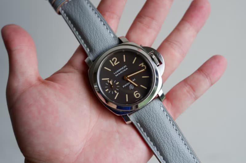 雲灰山羊皮 手工錶帶 applewatch錶帶  訂製錶帶
